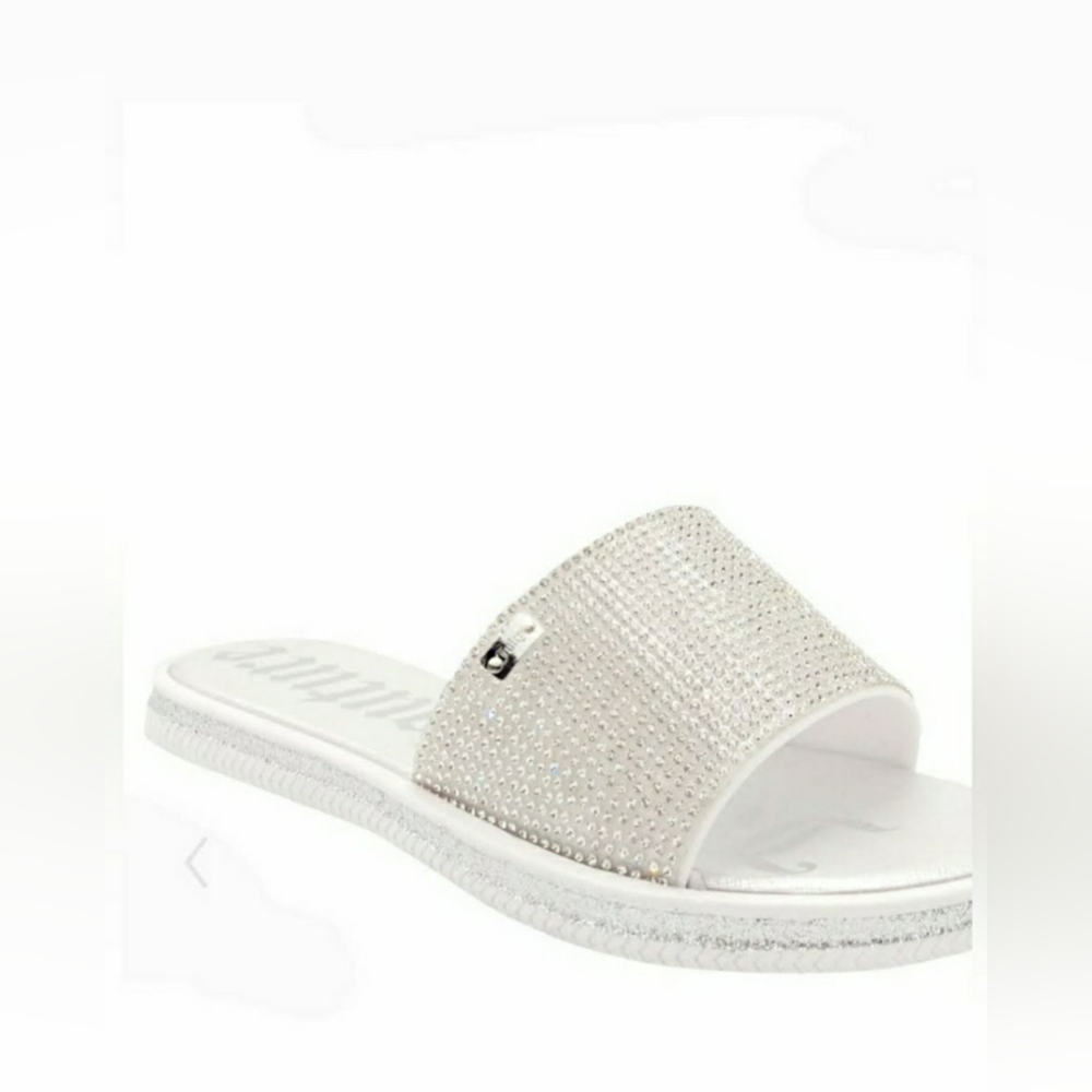 Juicy Couture Silver Sparkly Slide Sandals - Picture 3 of 4